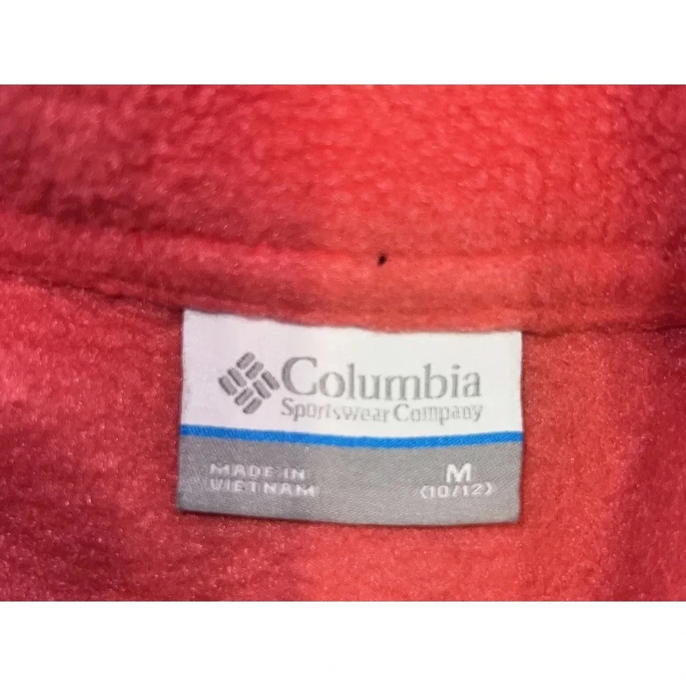 Columbia‎ Fleece Pink Black Jacket Youth Girls Medium 10-12